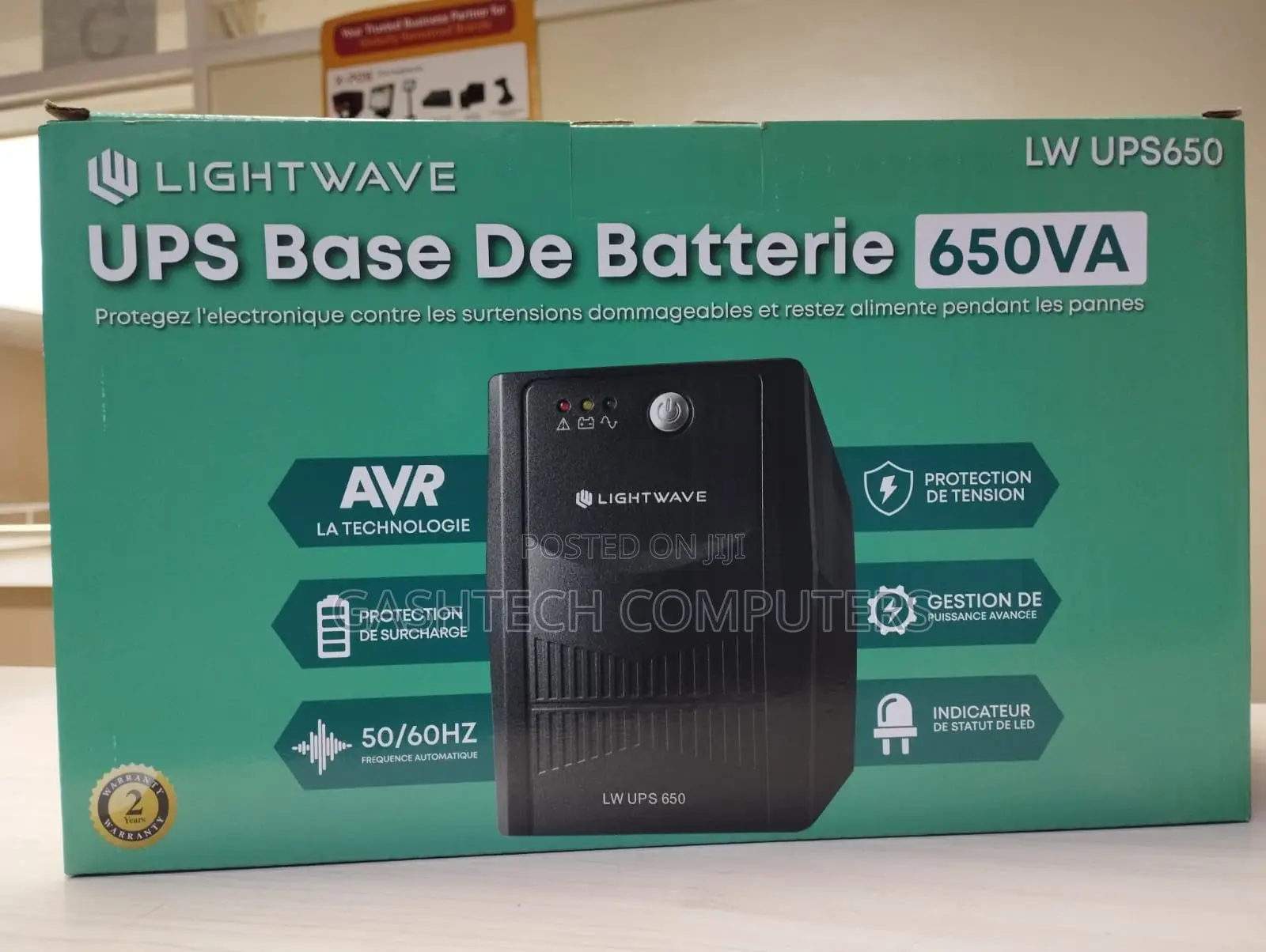 Lightwave 650VA Back-Up UPS 650va/390w