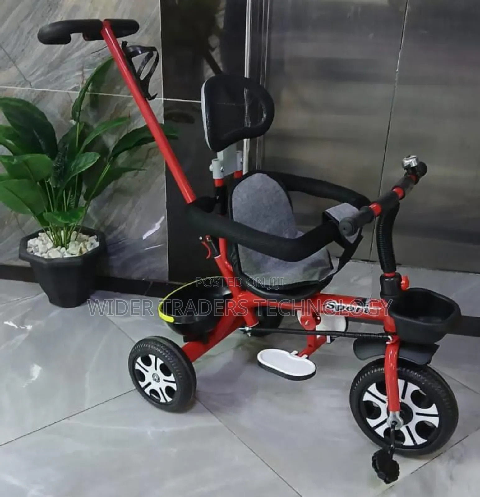 Push Tricycle With Detachable Handle 
Red