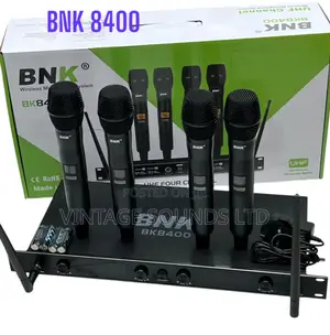 BNK BK8400 4-IN-1 Wireless Microphone Set ( BLACK)