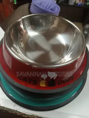 Stainless Steel Metal Non-Slip Dog Bowl -Medium, Large Sizes
