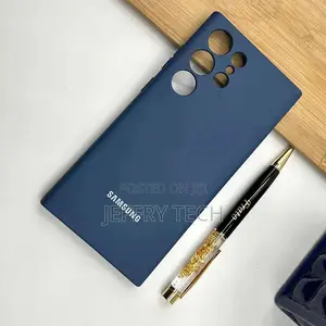 Samsung Galaxy S24 Ultra Liquid Silicone Case Cover Dark Blu