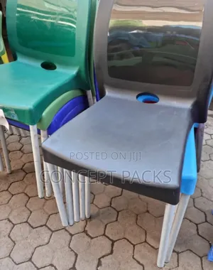 Complast M Armless Plastic Chair With Metallic Legs