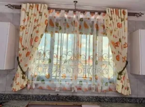 3m Fruit Themed Kitchen Curtains and 2m Matching Sheer