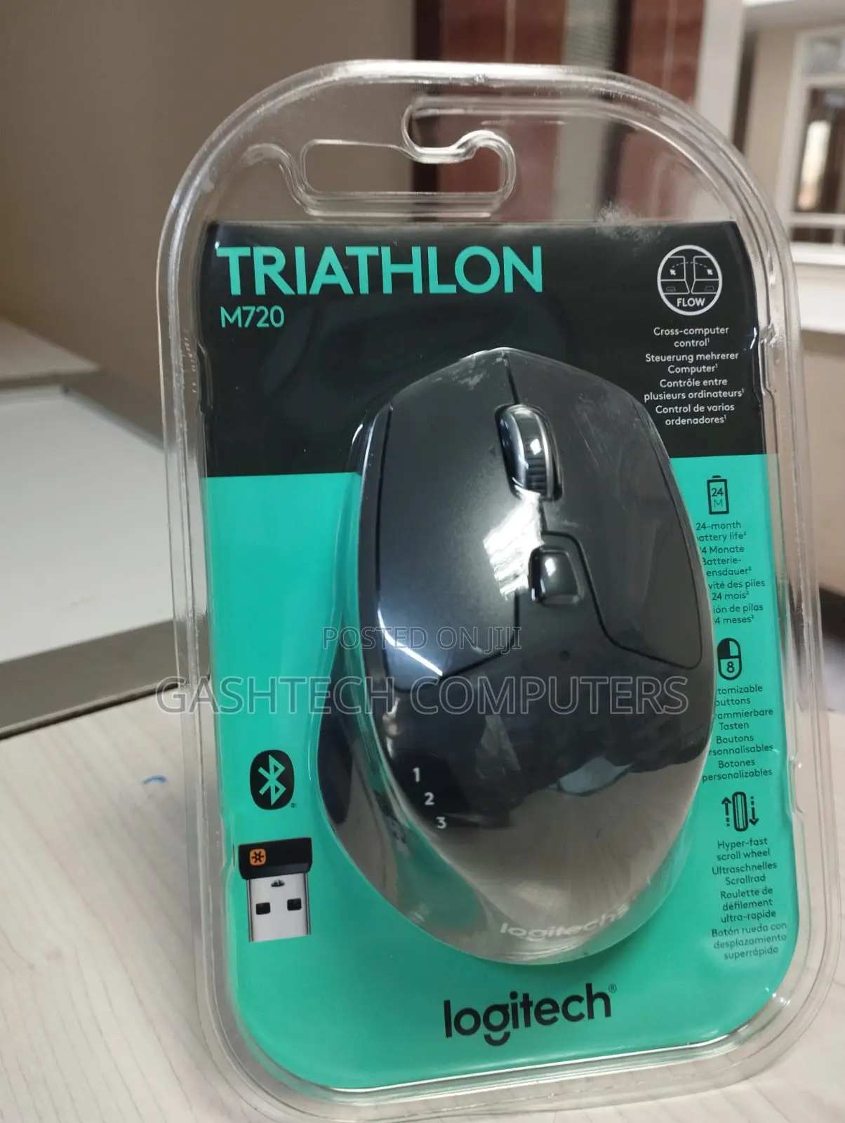 Logitech M720 Triathlon Multi-Computer Wireless Mouse