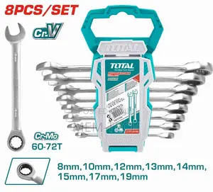 Total THT102RK086 8 PCS Ratchet Spanner Set