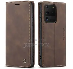 Samsung Galaxy S20 Ultra Wallet Magnetic Flip Case Coffee