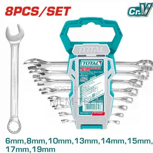 Total THT102286 8pcs Combination Spanner Set Size:6-19mm