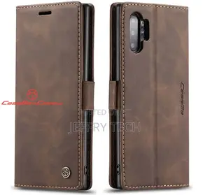 Samsung Galaxy Note 10 Plus Wallet Magnetic Stand Case Coffe