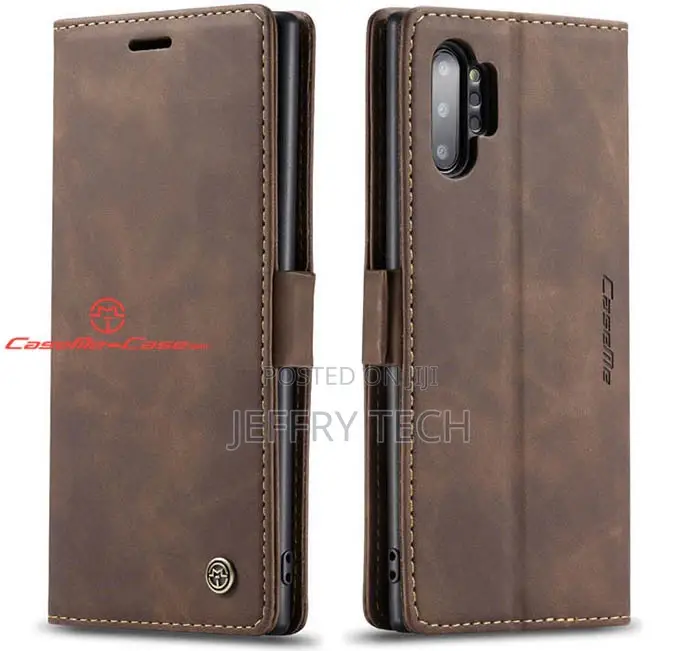 Samsung Galaxy Note 10 Plus Wallet Magnetic Stand Case Coffe