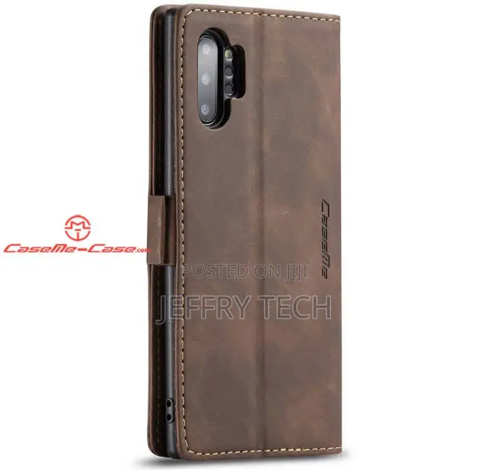 Samsung Galaxy Note 10 Plus Wallet Magnetic Stand Case Coffe