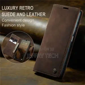 Xiaomi Redmi 13C Wallet Suede Leather Case Coffee