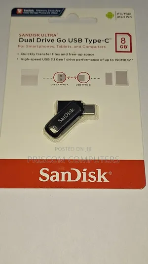 8GB Sandisk Flash Disk Drive Dual OTG USB Type C