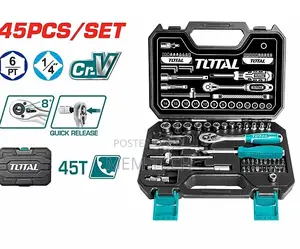 Total THT141451 45pcs 1/4" Socket Set