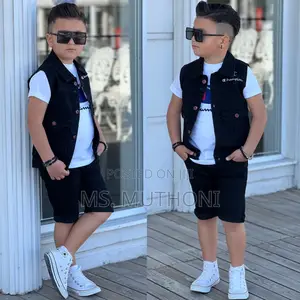 Black 3 Piece Short Set 10-11yrs