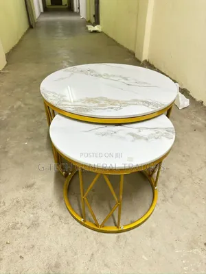 Marble Table! Twin Nesting Pure Marble Table