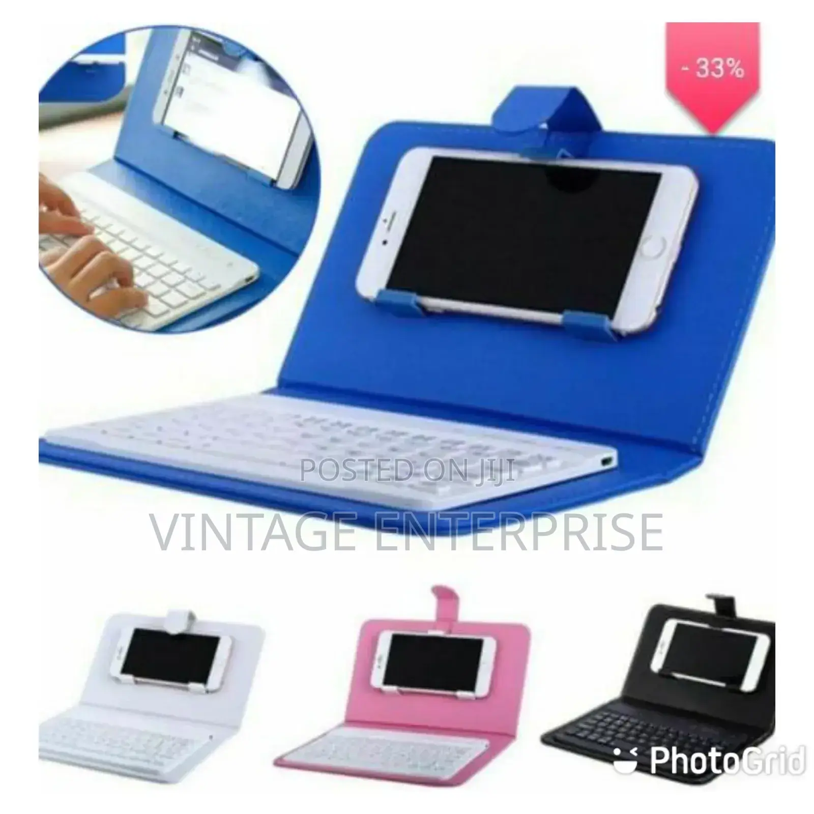 Multifunctional Bluetooth Keyboard and Leather Case Pouch
