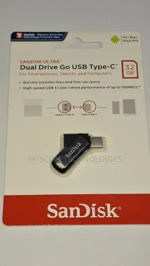 32GB Sandisk Flash Disk Flash Drive Dual OTG USB Type C