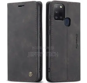 Samsung Galaxy A21S Wallet Magnetic Flip Case Black