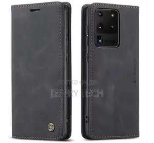 Samsung Galaxy S20 Ultra Wallet Kickstand Flip Case Black