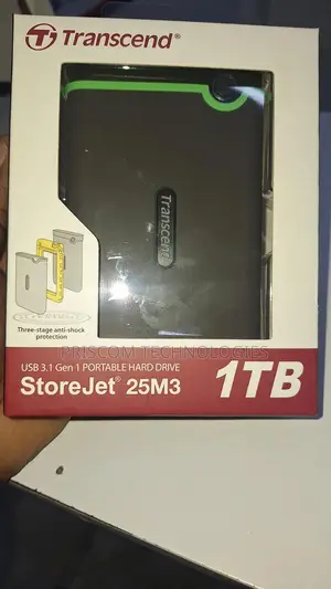 Transcend 1TB External Portable Hard Drive 3.1 GEN 1 25M3