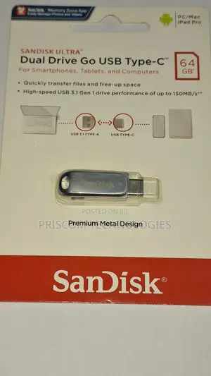 64GB Sandisk Flash Disk Flash Drive Dual OTG USB Type C