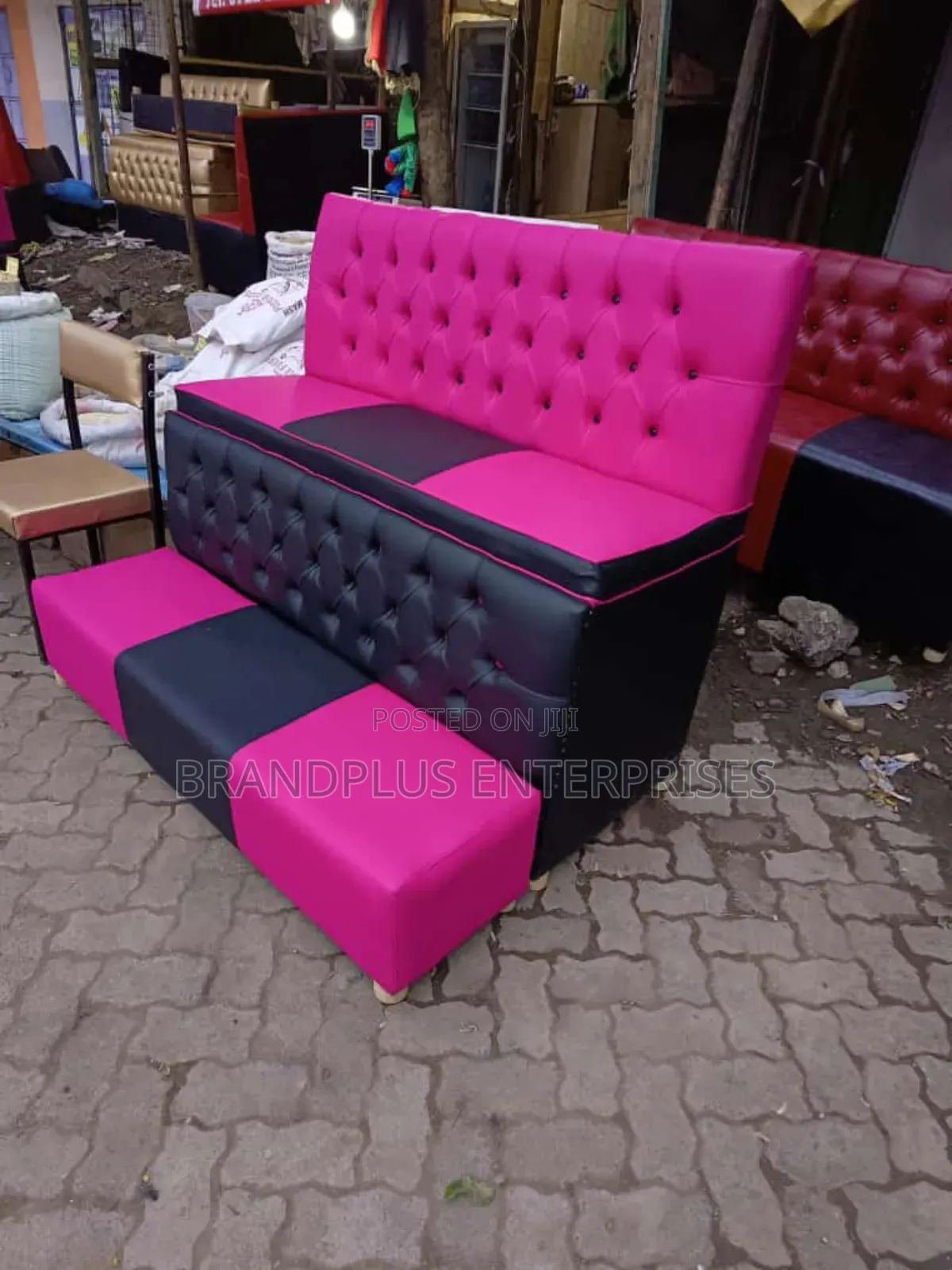 Pink and Black Pedicure Seat/Bench