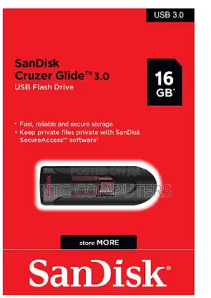 Sandisk Cruzer Glidetm 3.0 Usb Flash Drive 16gb