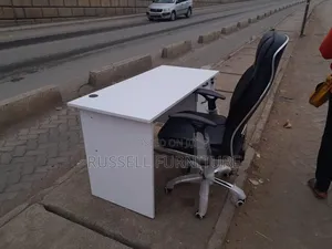 Leather Office Chair and Office Desk