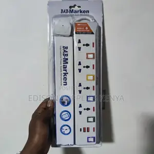 Extension Cables With 3 USB + USB-C 5 WAY Wt Surge Protector