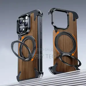 iPhone 15 Pro Max Series Wood and Metal Magsafe Case