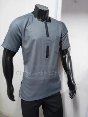 Grey Short Sleeve Shirt for Men