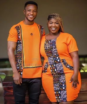 Couple African Wear (Men Suit+ Dress)