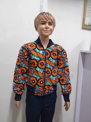 Kids Ankara Bomber Jacket