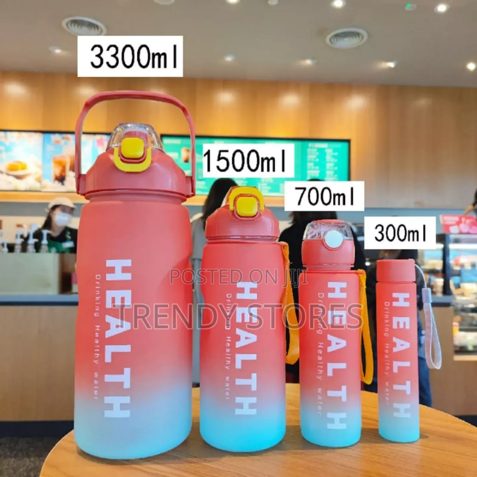 4 In 1 Plastic Motivational Bottle Set