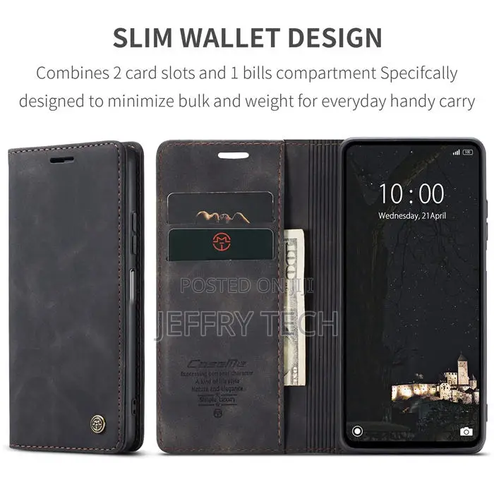 Xiaomi Redmi Note 12 4G Wallet Suede Leather Case Black