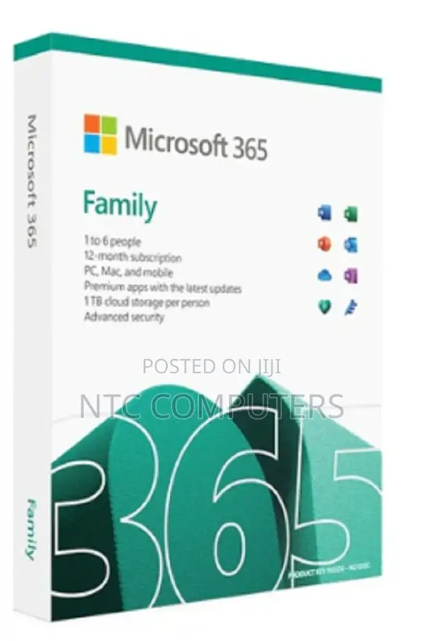 Microsoft Office 365 Family 1 Year Media Less (Esd) - 5 User