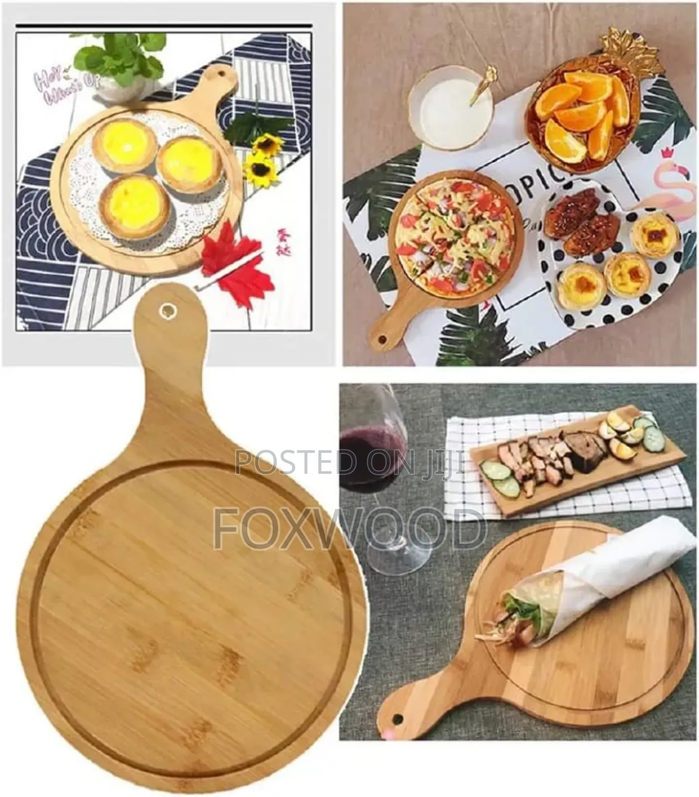 Bamboo Pizza Board Round.Now Available