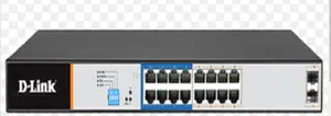 D-Link DGS-F1210-18ps-E 16-Port Gigabit> Long Range 250m Poe