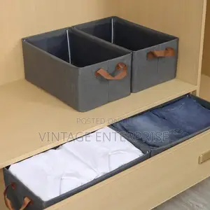 Collapsible Heavy Duty Hard Fabric Closet Organizer