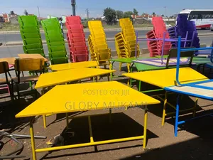 Yellow Kindergarten Tables for Kids