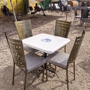 White Square Table and Mabati Chairs