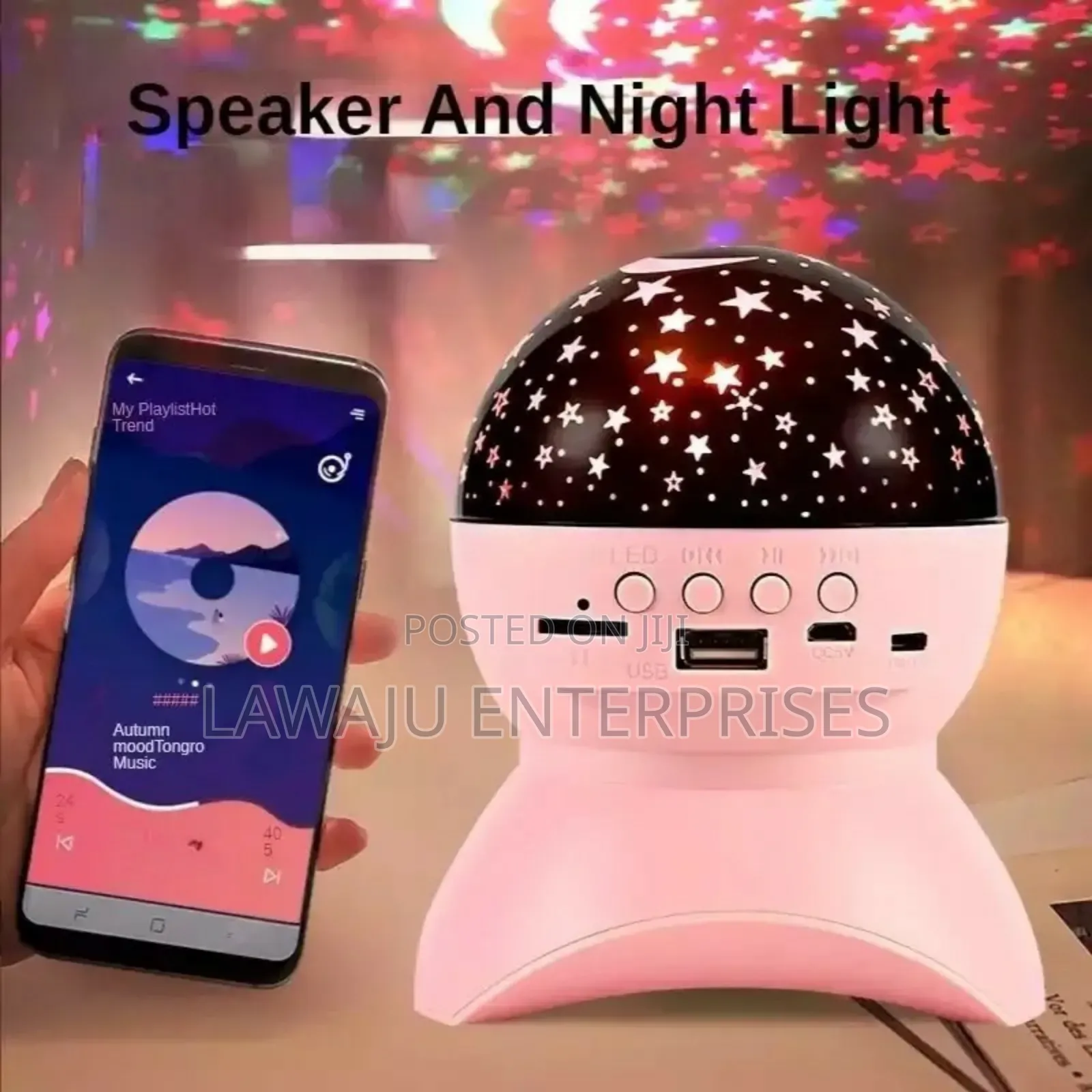 Stary Night Light Projector With Music