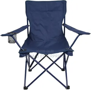 Blue Canvas Foldable Camping Chair