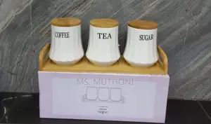 3pc Ceramic Canisters Set