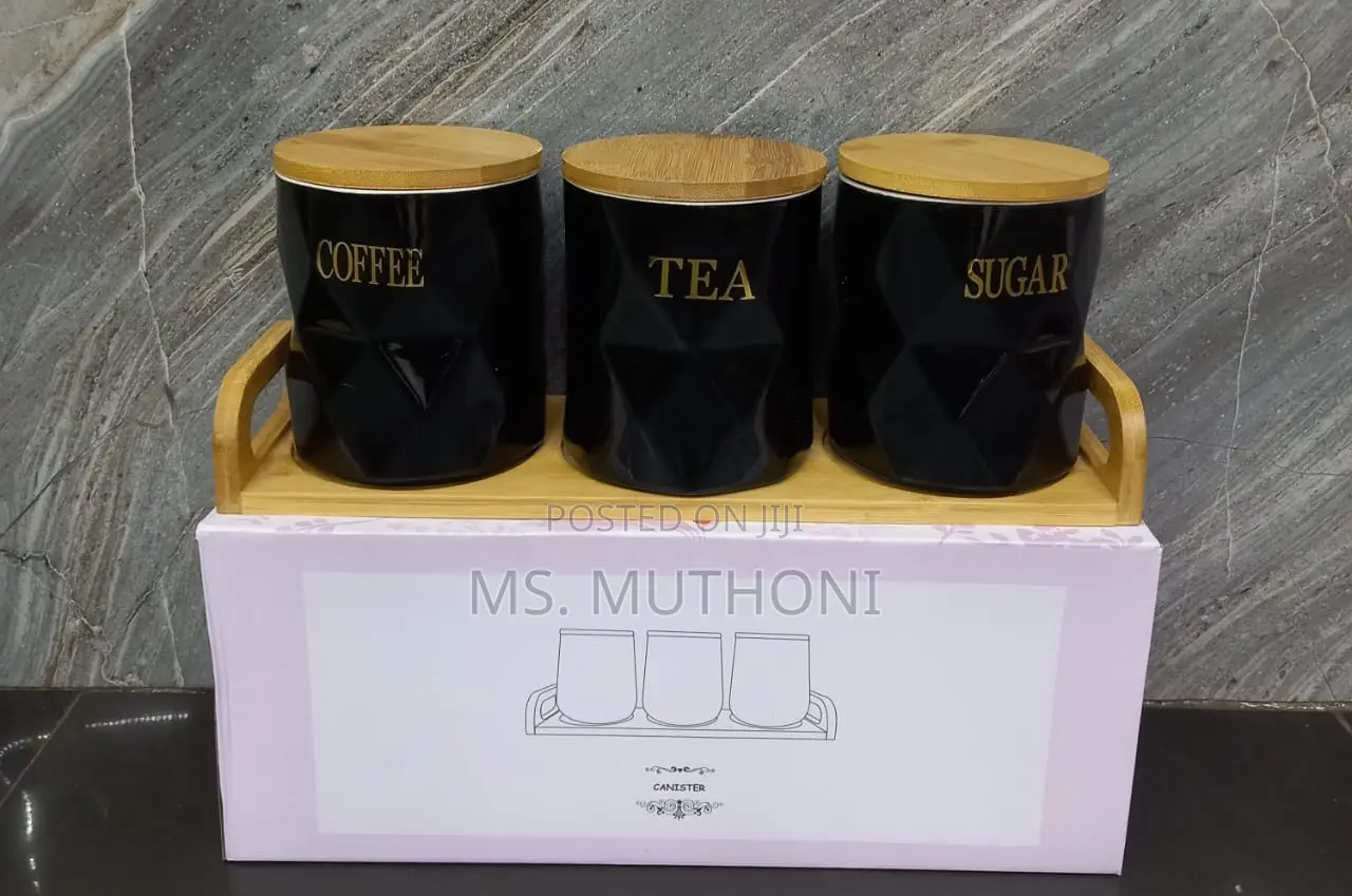 3pc Ceramic Canisters Set