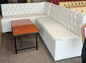 Bar Couches for the VIP Lounge in White, Lshape Very Comfy.
