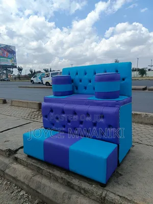 Pedicure Seat, Blue and Purple 2 Seater