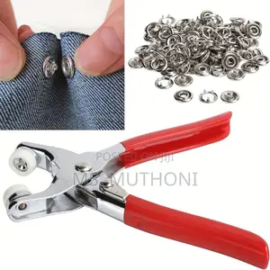 Metallic Snup Button Pliers Set
