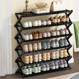 6 Tier Foldable Bamboo Shoe Rack