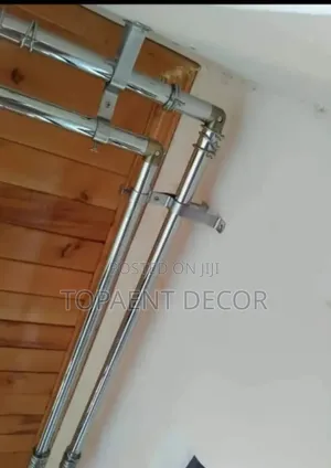 Silver Grey Adjustable Corner Window Rod